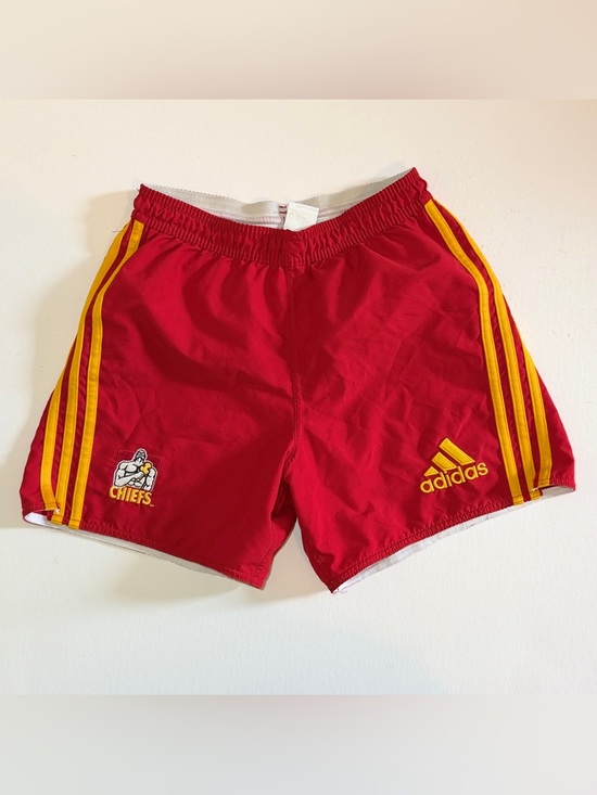adidas Other - adidas Red Athletic Shorts with White Waistband